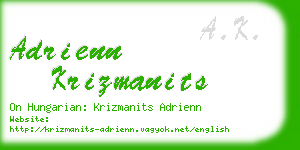 adrienn krizmanits business card